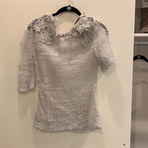 Nina Ricci Embroidered Crochet Swester